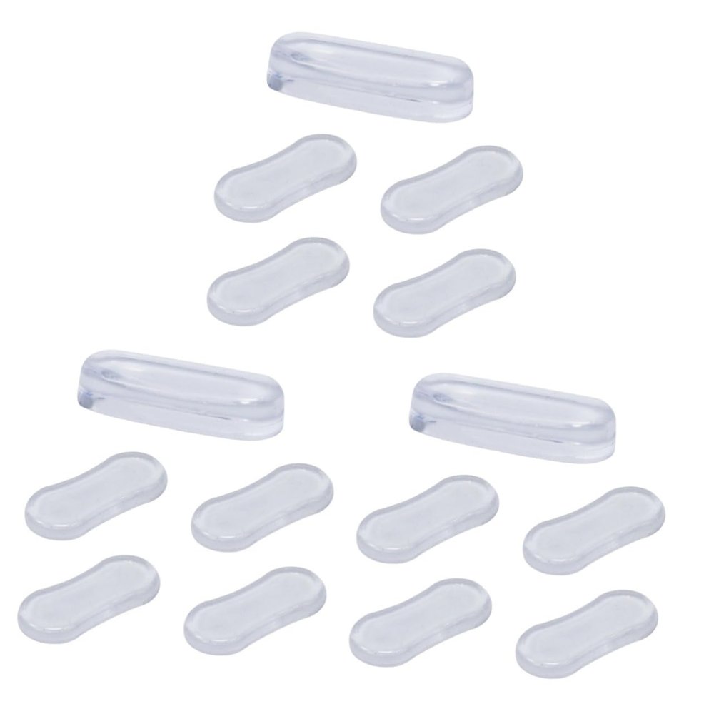 MOLUCKFU 15pcs Toilet Lid Pads Silent Silicone Pu Cushion Adhesive Toilet Lid Bumpers Non-Skid for Bathroom Seat