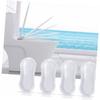 MOLUCKFU 15pcs Toilet Lid Pads Silent Silicone Pu Cushion Adhesive Toilet Lid Bumpers Non-Skid for Bathroom Seat view 2