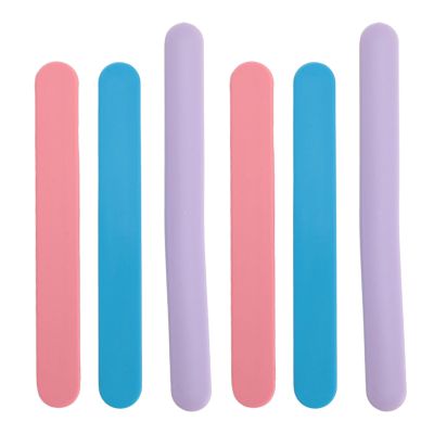 6PCS Reusable Silicone Wax Stick, Nonstick Mixing Spatula for Makeup & Skincare Products, Facial Stir Rods for Hair Removal