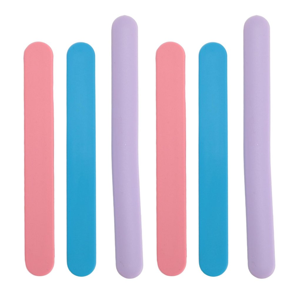 6PCS Reusable Silicone Wax Stick, Nonstick Mixing Spatula for Makeup & Skincare Products, Facial Stir Rods for Hair Removal