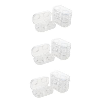Healvian 12pcs Small Storage Box for Contacts Case Portable Carrier for Travel for Eye Contacts Box Storage Random Style