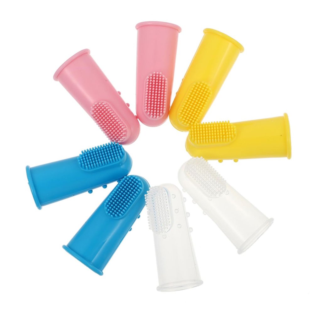 KOMBIUDA 12pcs Boy Girl Toothbrush Silicone Boy Girl Brush Tongue Cleaner Oral Care Kit for Toddlers Gentle Cleaning Brush