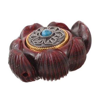 KOMBIUDA Wooden Lotus Hand Exercise Ball for Hand Therapy Vintage Decor for Home Office Carving Handicraft for Strengthening