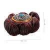 KOMBIUDA Wooden Lotus Hand Exercise Ball for Hand Therapy Vintage Decor for Home Office Carving Handicraft for Strengthening view 2