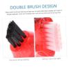 KOMBIUDA Mini Denture Brush 4pcs Set  Multi-Functional Small Portable Cleaning Brushes for False Teeth Home Use with Colorful Bristle Heads view 2