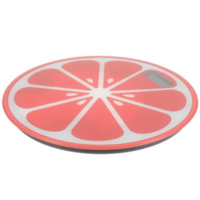 Anneome Digital Watermelon Design Weight Scale for Human Body High Precision Electronic Bathroom Scale with Tempered Glass Mini Round for Home Use
