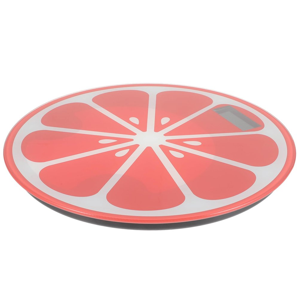 Anneome Digital Watermelon Design Weight Scale for Human Body High Precision Electronic Bathroom Scale with Tempered Glass Mini Round for Home Use
