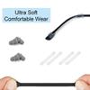 2 Pairs Silicone Glasses Ear Grip Hooks, Anti-Slip Eyeglasses Retainers, Soft Glasses Temple Holder Protectors for Glasses and Sunglasses, White view 4