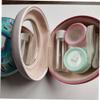 Anneome 2sets Travel Small Holder Case Leakproof Mirror Tools Easy to Open Identify Lenses view 3