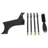 ANKROYU Beard Styling Trimming Tool, ABS Nylon Hair Beard Shaper Tool Set, Beard Guide Shaping Stencil Template Kit for Beard Shaping (Black) view 1