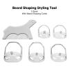 ANKROYU Beard Shaping Styling Tool, ABS Men Beard Shaping Tool, Beard Shaping Comb, Beard Shaper Template, Beard Shaping Tool with Comb for Beard Shaping (Transparent) view 3