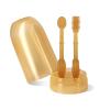 2pcs Kid Dental Care Training Toothbrush Food Grade Silicone Tongue Brush for 0-18 Months Infant Cleaning Brush view 1