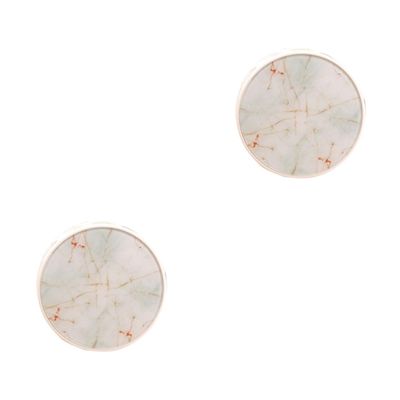 Healvian 2pcs Marble Lenses Case Holder for Home and Travel Portable Storage Box for Eye Care White Lenses Storage Container