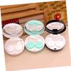 Healvian 2pcs Marble Lenses Case Holder for Home and Travel Portable Storage Box for Eye Care White Lenses Storage Container view 4