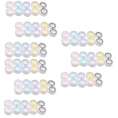 Healvian 45pcs Portable Leak Lens Box Dual Storage Box for Lenses for Travel and Everyday Use Keeps Lenses Organized and Safe