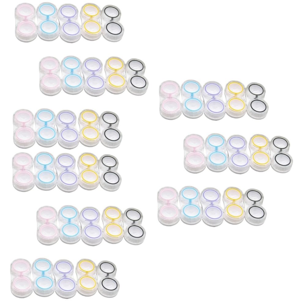 Healvian 45pcs Portable Leak Lens Box Dual Storage Box for Lenses for Travel and Everyday Use Keeps Lenses Organized and Safe