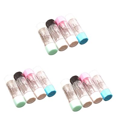 Healvian 12pcs Rgp Hard Lens Case Colors Lens Storage Box Practical Protective for Eyes