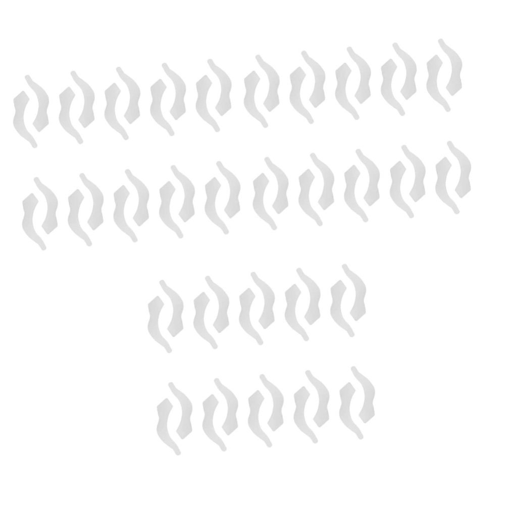Healvian 30pairs Silicone Non- Eyeglass Ear Hooks Flexible Anti-skid Accessories for Sports Outdoor Activities Daily Wear White Glasses Leg