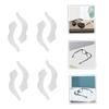 Healvian 30pairs Silicone Non- Eyeglass Ear Hooks Flexible Anti-skid Accessories for Sports Outdoor Activities Daily Wear White Glasses Leg view 3