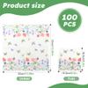100 Pcs Floral Paper Napkins,Floral Cocktail Napkins Paper 2 Ply (6.5x6.5") Disposable Paper Butterfly Wild Flower Dessert Napkin,Floral Napkins for Tableware Party Supplies view 2