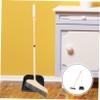PLAFOPE Broom and Dustpan Set Long Handle Dustpan Brush for Home Indoor Floor Cleaning Lightweight with Bristle Broom for Kitchen Lobby Housewarming view 3