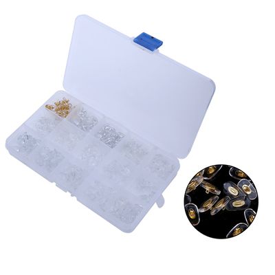 300pcs Silicone Nose Pads for Eyeglasses Repair with Screw Kit, Lucid, Soft and Easy to Clean, 15 Styles, Most Eyeglasses Types