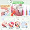 YPYMOD 30 Pcs Interdental Brushes, Teeth Cleaner, Tooth Cleaning Tool for Cleaning Gaps Between Teeth(6 Colors) view 4