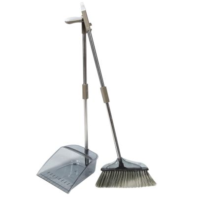 Anneome Broom Dustpan Kit Floor Cleaning Tool for Home Broom and Dustpan Long Handle Multi-functional Cleaning Supplies Assorted style