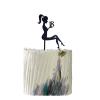 18th Girls Birthday Cake Topper Acrylic Black High Heels Lady Girls Cake Topper for Birthday Party Dessert Baking Cake Decorations view 1