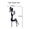 18th Girls Birthday Cake Topper Acrylic Black High Heels Lady Girls Cake Topper for Birthday Party Dessert Baking Cake Decorations view 3