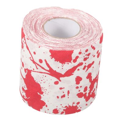 BCOATH 1roll Spooky Bloodstain Toilet Paper Roll Halloween Party Supplies for Haunted House Decor Gentle Texture Impressive Design of Creative Bathroom Tissue