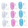 BCOATH 9pcs Baby Finger Toothbrush Set Silicone Infant Oral Brush for 0-3 Years Blue and Pink Includes Storage Box Soft Cleaning for Newborns and Toddlers view 1