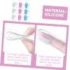 BCOATH 9pcs Baby Finger Toothbrush Set Silicone Infant Oral Brush for 0-3 Years Blue and Pink Includes Storage Box Soft Cleaning for Newborns and Toddlers view 4
