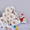 for HPLIVE 1 Roll Paper Roll Christmas Pattern Paper Prints Funny Toilet Paper Accessories for Christmas Decoration (A) view 3