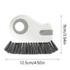2 in 1 Groove Cleaning Brush Window Track Multi-function with Hard Bristles and Hidden Scraper Window Groove Cleaning Brush Manual Cleaner Handle Brush for Sliding Window Rails(Gray,1 Pcs) view 2