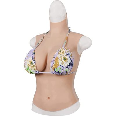 WXLPCGO Halfbody Breastplate Female Breast Prosthesis Realistic Breast Form Artificial Breasts Filling Silicone for Cosplay Transgender Drag QueenC-G Cup(Size:E CUP,Color:Color 1)