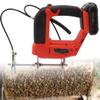 Brushless Handheld Wireless Bee Shaker, Handheld Electric Bee Shaker Infinitely Adjustable Speed Cordless Gear Electric Bee Remover for Honeybee Farm,Red-1battery view 1