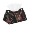 Deer with Crown Tissue Box Cover, PVC Leather Tissue Box Holder, Stylish Tissue Box Organizer for Home, Car, Hotel, Office view 1