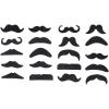 ANKROYU 20 Pieces Fake Mustaches, Lint Fake Beard Hair, Fake Beard Stickers, False Facial Hair, Self Adhesive Mustaches for Costume Accessories view 1