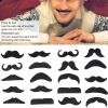 ANKROYU 20 Pieces Fake Mustaches, Lint Fake Beard Hair, Fake Beard Stickers, False Facial Hair, Self Adhesive Mustaches for Costume Accessories view 2