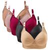 Bralette Bra Without Underwire Push Up, Elegant Bra Large Breasts Strong Hold Sexy Bustiers Top Comfort Classic Minimiser Bra Good Hold Breathable Bra Top Stretch Medium Feel-Good Bra Pack of 5, view 1
