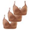 Bralette Bra Without Underwire, Large Sizes, Set of 3 Bra, Backless Push Up, Feel-Good Support, Deep V Bra, Breathable Seamless Bustiers, Top, Soft, Comfortable Bra Top, Skin-Friendly, Plain Bra, view 2