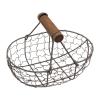 Chicken Egg Basket, Bread Basket, Wire Basket, Picnic Storage Basket in Farmhouse Design, Comfortable Handle, Holds 12 Eggs for Kitchen, Dining Room, Living Room, Egg Holder, Iron Basket view 1