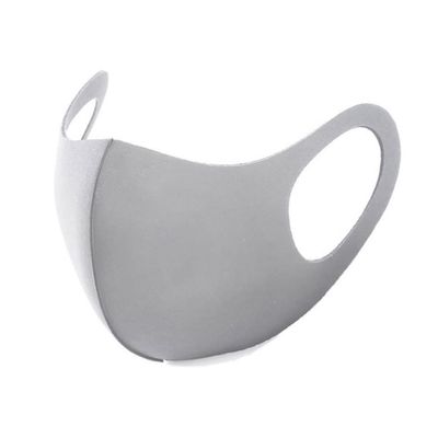 Courtieyeardceastea 3-Layer Sponge Mask Anti-dust Anti-saliva Mouth-mask Reusable Unisex Mouth Shield Gray