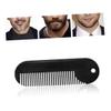 WOONEKY 3pcs Zinc Alloy Beard Comb Portable Sturdy Hair Styling Tool for Men Compact Design for Easy Grooming and Combing for Neckline and Line Black view 2