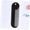WOONEKY 3pcs Zinc Alloy Beard Comb Portable Sturdy Hair Styling Tool for Men Compact Design for Easy Grooming and Combing for Neckline and Line Black view 4