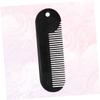 Mikinona 3pcs Zinc Alloy Beard Comb Portable Mini Styling Tool for Men and Rustproof Hair Accessory for Neckline Cheek Line and Line Black view 4