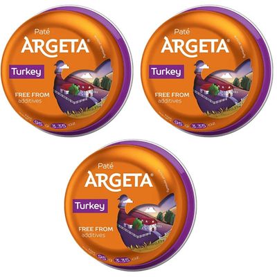 Argeta Turkey spread finest turkey meat seasoned with natural spices 95 Gramm by Pufai Grocery x 3 Pieces by Pufai Grocery