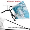 Reusable Cloth Face Mask,Blue White And Gold Marble Adult Washable Face Cover With Adjustable Earloops Nose Wire view 3