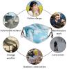 Reusable Cloth Face Mask,Blue White And Gold Marble Adult Washable Face Cover With Adjustable Earloops Nose Wire view 4